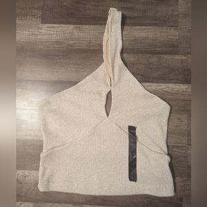 🔥NWT:🔥L Baddie Grunge New Preppy Banana Republic Cream Halter Top